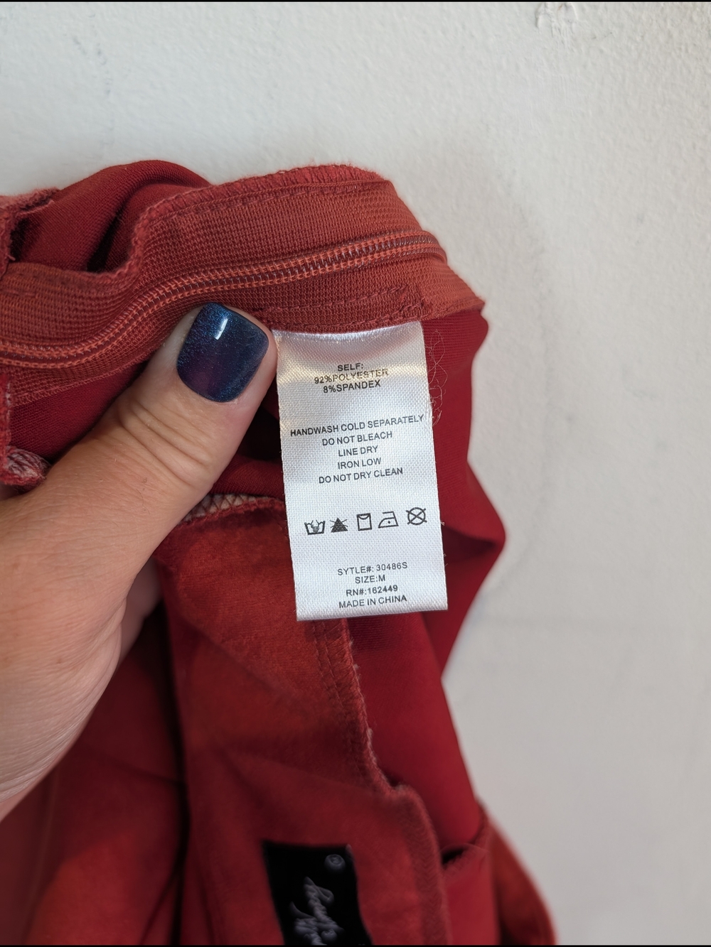 NWT MILK & HONEY Rust Red Faux Suede Flounce Skirt, Size M - Picture 4 of 4